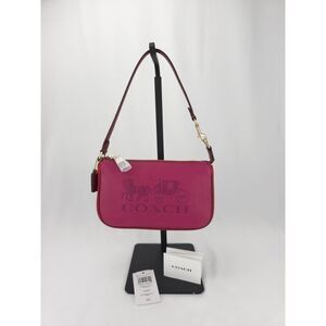 Coach C5579 Nolita 19 With Horse And Carriage Wristlet/Mini Bag In Bright Violet